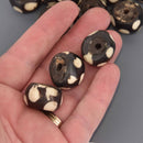 25mm African Rondelle Beads, 6 beads, bwd0078