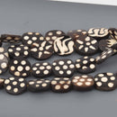 20mm to 25mm African Coin Beads, mixed designs, 6 beads, bwd0080