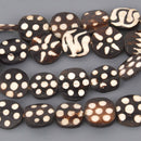 20mm to 25mm African Coin Beads, mixed designs, 6 beads, bwd0080