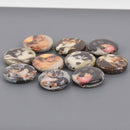 25mm Dog Beads, paper mache coin, 5 beads, bwd0084