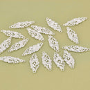 5 Matte Silver Filigree Connector Charms, 30mm, chs8522