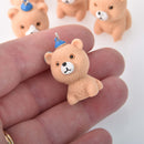 Cute Bear Charms, blue hat, 1.25" tall, chs8304