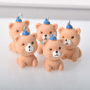 Cute Bear Charms, blue hat, 1.25" tall, chs8304