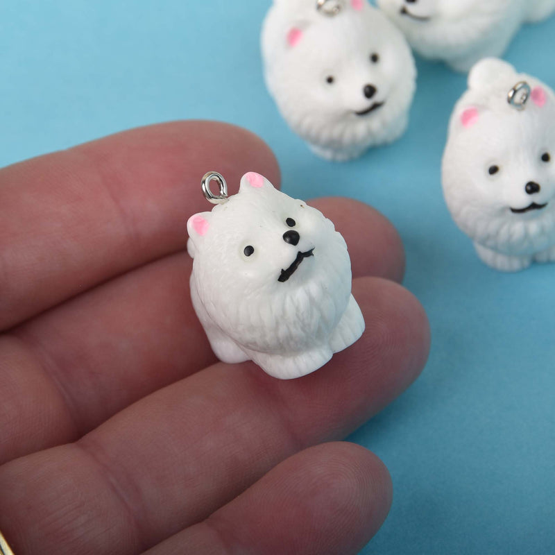 Cute Dog Charms, Pomeranian 1.25" tall, chs8358