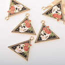 Day of the Dead Halloween Charms Enamel, gold plated, chs8373
