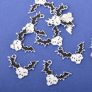 Bats and Skulls Halloween Charms Enamel, chs8377