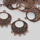 Copper Filigree Chandelier Charms, 33x26mm, chs8410