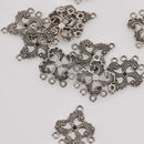 Silver Filigree Chandelier Charms, 30x24mm, chs8416