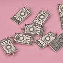 Silver Tarot Card Charms THE SUN, Tarot Charm, Wiccan Mystic chs8441