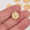 Matte Gold Plate Heart Charms, small heart, chs8453