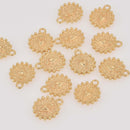 Matte Gold Plate Heart Charms, small heart, chs8453