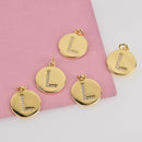 Letter L Crystal Alphabet Charm, Gold Plate, 15mm, chs8494