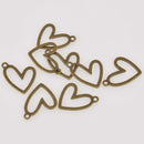 Bronze Open Heart Charms 25x21mm chs8507