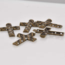 Bronze Filigree Cross Charms, 48mm, chs8509