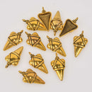 5 ARROWHEAD Charms, gold plated, 34x17mm, chs8512