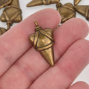 5 ARROWHEAD Charms, bronze plated, 34x17mm, chs8513