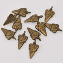 5 ARROWHEAD Charms, bronze plated, 34x17mm, chs8513