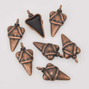 5 ARROWHEAD Charms, copper plated, 34x17mm, chs8514