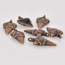 5 ARROWHEAD Charms, copper plated, 34x17mm, chs8514