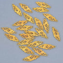 5 Matte Gold Filigree Connector Charms, 30mm, chs8523