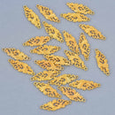 5 Matte Gold Filigree Connector Charms, 30mm, chs8523