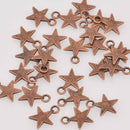 10 Copper Star Charms, 17x14mmm chs8524