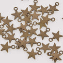 10 Bronze Star Charms, 17x14mmm chs8525