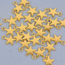 10 Gold Star Charms, 17x14mmm chs8528