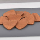 6 Wood Charms, Heart Pendant, 54mm, chs8538