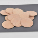 10 Wood Charms, Round Puffed Disc, 50mm, chs8540