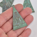 1 THAI BUDDHA Pendant Charm, Patina Triangle Relic Pewter chs8541