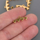 Vani IV GemDuo Bead Ending Gold Plate, x4 pcs, chs8566