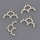 Lakos III 8/0 Bead Ending Silver Plate, x4 pcs, chs8567