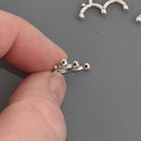 Lakos III 8/0 Bead Ending Silver Plate, x4 pcs, chs8567