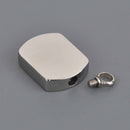 Cremation Ash Urn Charm Locket, Silver Stainless Steel chs8593