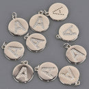 Letter A Crystal Alphabet Charm, Silver Plate, 15mm, chs8596