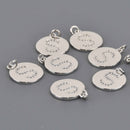 Letter S Crystal Alphabet Charm, Silver Plate, 15mm, chs8607