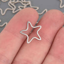 10 Star Charms, Stainless Steel Connector Links, 16mm  chs8619
