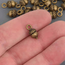 Bronze ACORN Charms, 14x7mm, chs8626