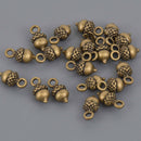 Bronze ACORN Charms, 14x7mm, chs8626
