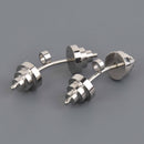 Stainless Steel Dumbbell Pendant – Gym Charm Fitness Weightlifting, chs8633