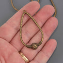 Teardrop Charms, Bronze Hammered Metal, 2-1/8" long, chs8637