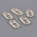 Stainless Steel Evil Eye Tarot Card Charm | Mystical Rectangle Pendant for Jewelry Making | Boho Protection Talisman chs8638