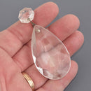 Vintage Crystal Chandelier Charms, Teardrop and Octagon, 2-5/8" long, chs8644