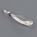 Vintage Crystal Chandelier Charms, Teardrop and Octagon, 2-5/8" long, chs8644