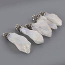 1 Quartz Crystal AB Drop Pendant, rhinestone pave' bead cap, rough nugget shape 2.25" chs8656