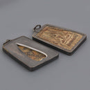 1 THAI BUDDHA Pendant Charm Thai Relic pewter with brass 2.25"  chs8661