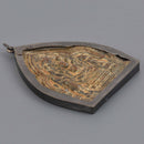 1 THAI BUDDHA Pendant Charm Thai Relic pewter with brass 2.75"  chs8662