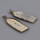 1 THAI BUDDHA Pendant Charm Thai Relic pewter with brass 2"  chs8663