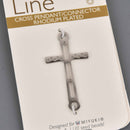 Centerline Silver Cross Charm Blank for Delica seed beads chs8668